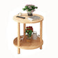 Sofa Side Table, Modern Simple Double-Layer Round Coffee Table/Bedside Table, Corner Table