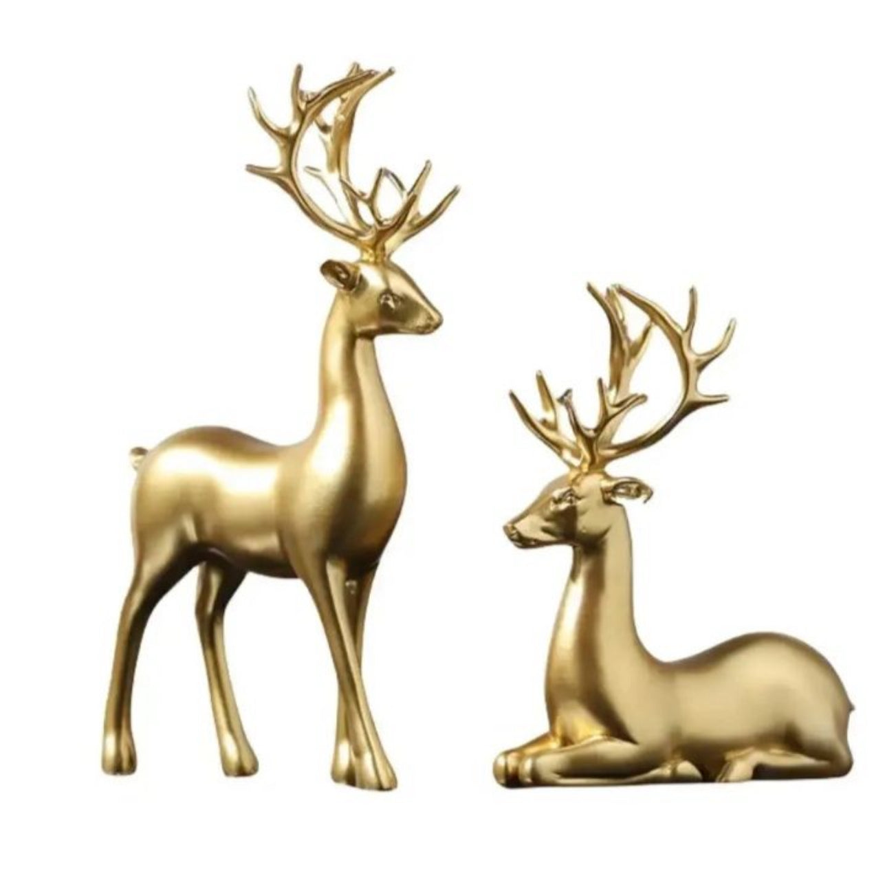 Deer Statue Reindeer Figurines Resin Sculpture