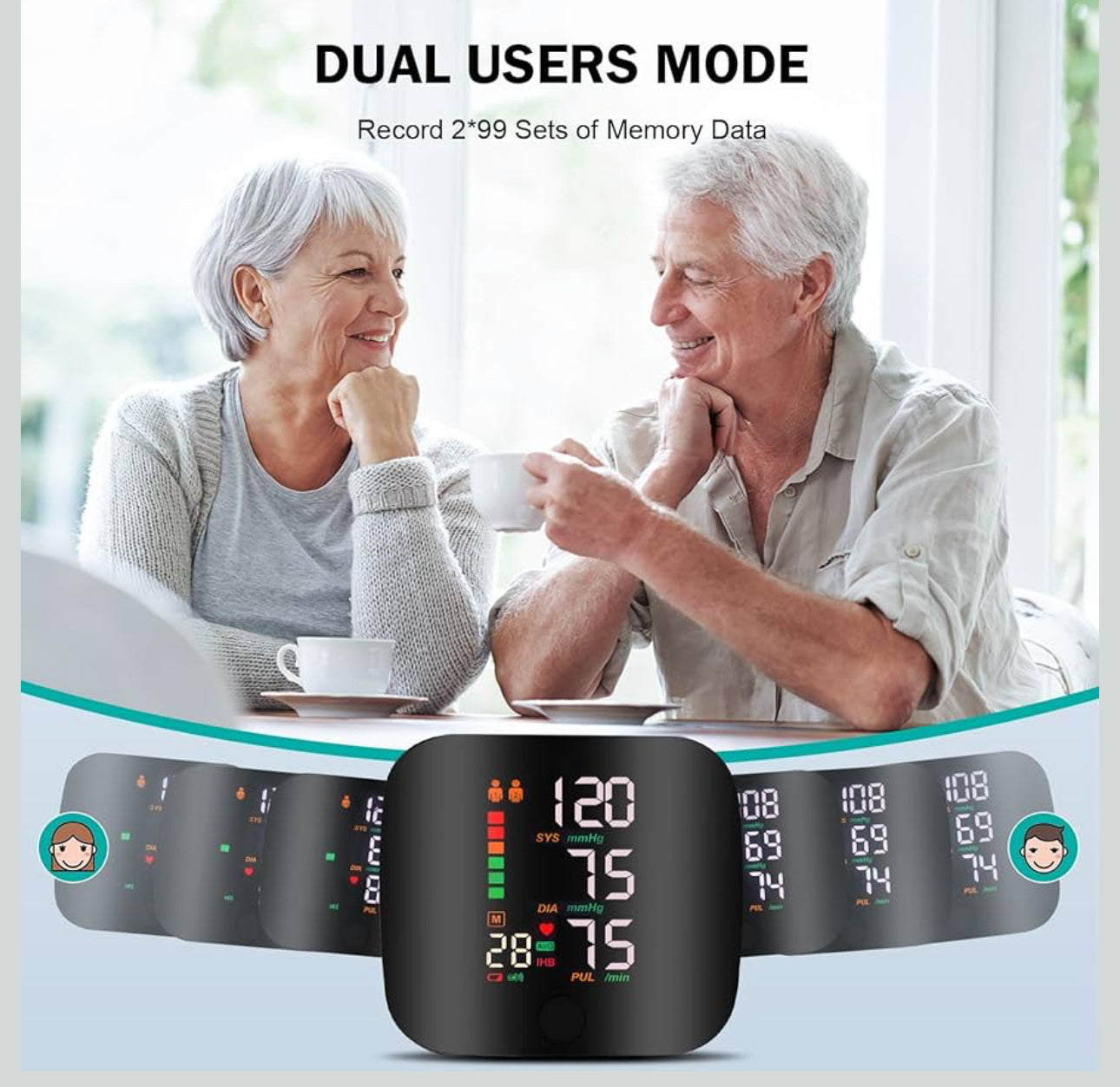 MTech Wrist Blood Pressure Monitor – Portable, Rechargeable & Voice Assisted