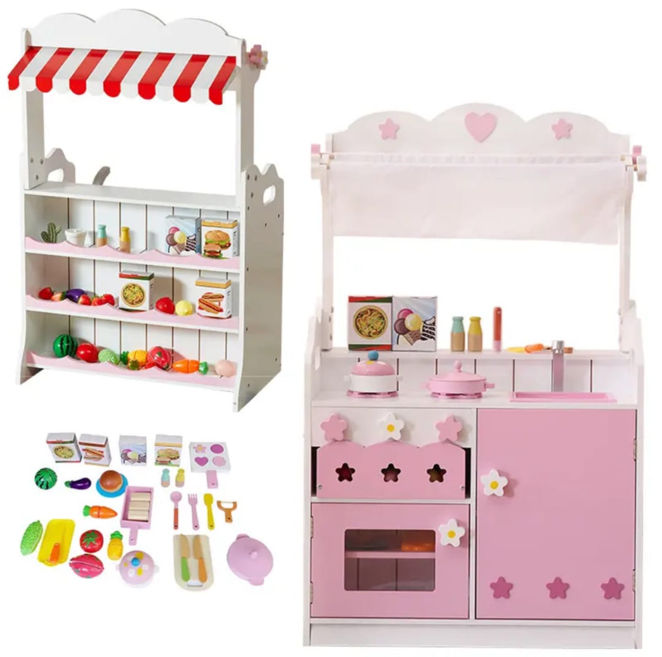 Kids Play Kitchen - Children's Kitchen Play Set - Cooking Toys