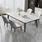 MFurn Trendy Marble Sintered Top Dining Table & Chair 5pc Set