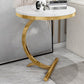 MFurn Marble Nordic Style Home Furniture Stainless Steel Gold Round Corner Side Table
