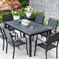 MFurn Metro 7pc Outdoor Dining Set Black Only