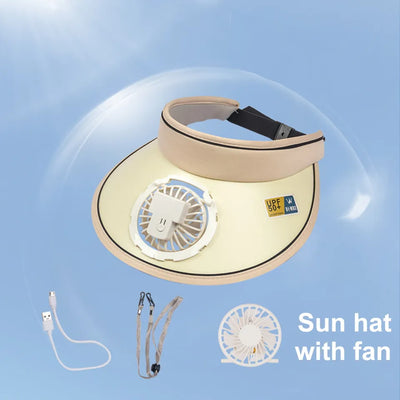 MHome Sun Visor Cap With Fan