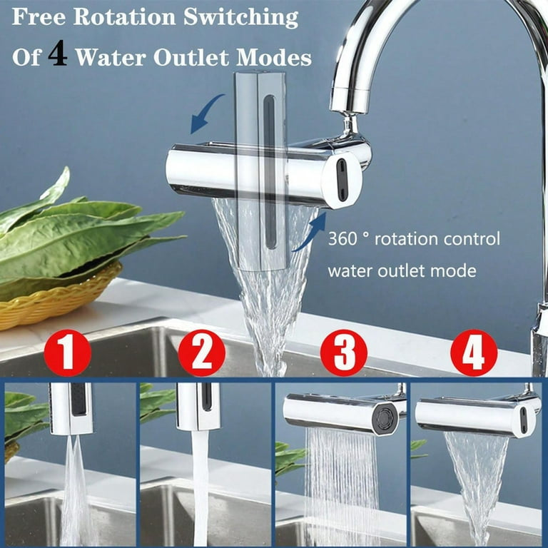 Faucet Extender Bathroom Sink Swivel Attachment Anti Splash -Rain Type