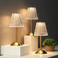 MTech Nordic Crystal Rechargeable Table Lamp LED Bar Lamp Touch Dimmable Golden Desk Lamp Living Room Bedroom-Various Options