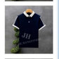 Streetwear Top Stylish with Collar Tee Shirts Shirt Men Clothing Short Quarter Sleeve Summer-Various Options