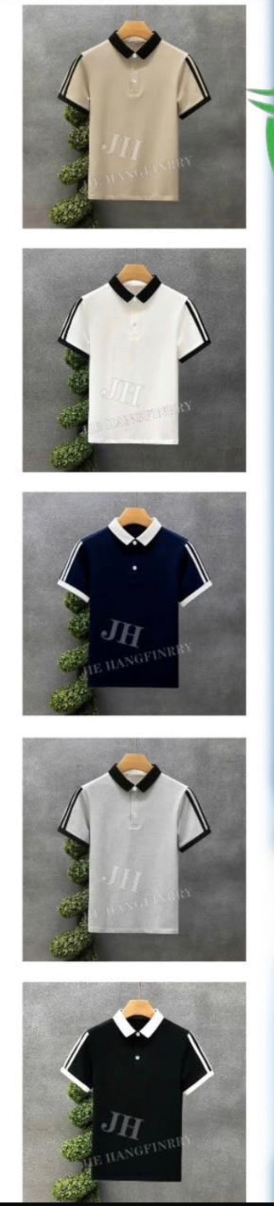 Streetwear Top Stylish with Collar Tee Shirts Shirt Men Clothing Short Quarter Sleeve Summer-Various Options