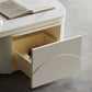 MFurn 
Extendable Coffee Table for Living Room,with 2 Storage Stools and 2 Drawers, White.