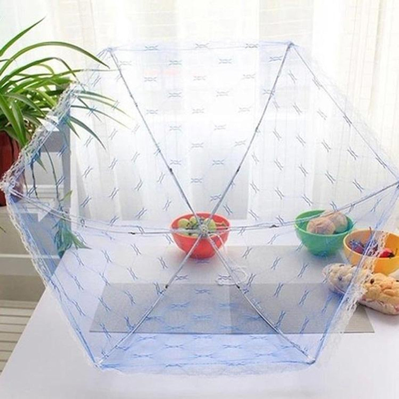Lace Folding Dish Cover Mesh Cover Dish Dust-proof Printing Food Cover Fly-proof Food Cover