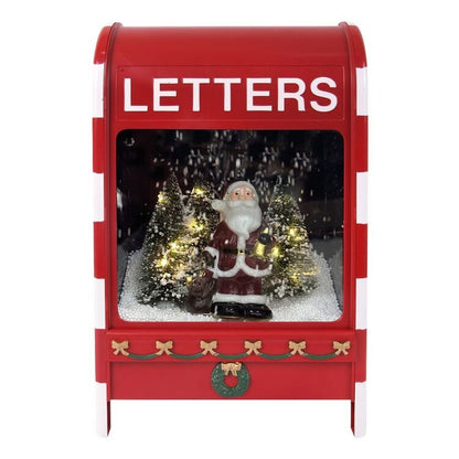 LED Musical Santa Letter Box Christmas Decoration 37cm