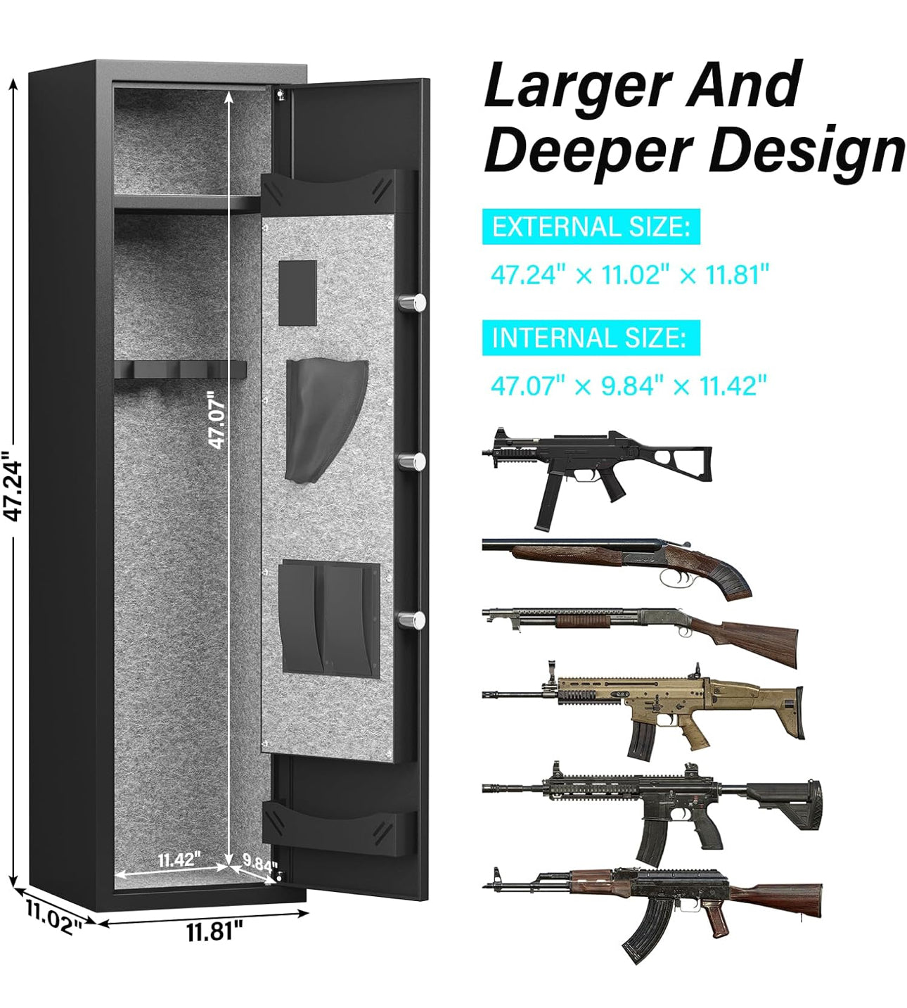 Smart DigitalGun Rifle Safe Large