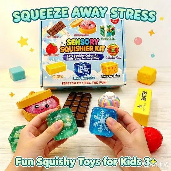 Kids Sensory Squishy Toy Set 8pc