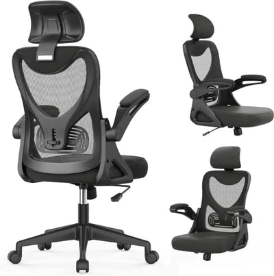 MFURN Office Chair Ergonomic Mesh Chair Gaming Chair Family Study Chair Comfort Home Office Chairs Black Only
