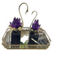 MHome
Figurine, Swan,Crystal, Creative Swan Ornament,With Pedestal, Crystal Cluster. 3pc Set
