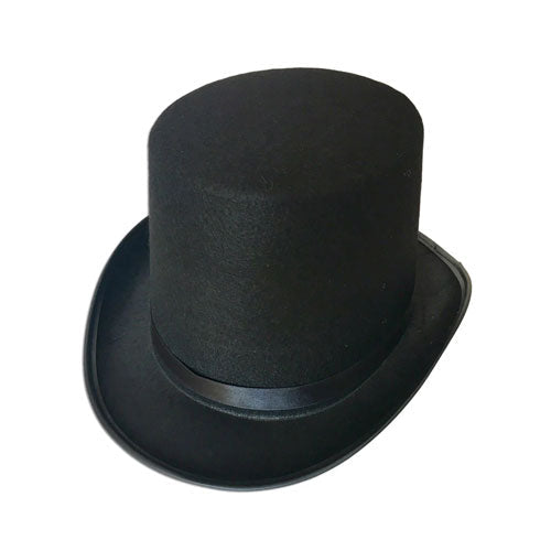 Top Hat Black Felt | One Size Magician Hat Costume |Dress Up Party- Available in Black & Green