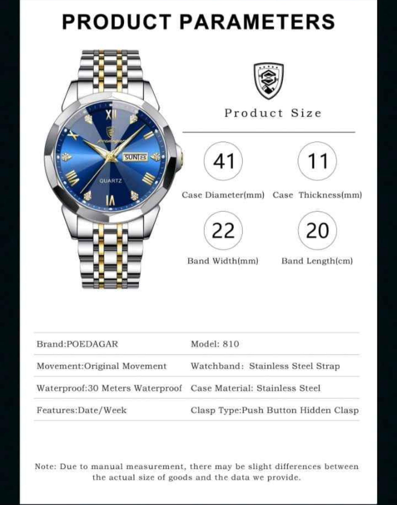 Poedagar Luxury Men’s Watches Royal Blue PreOrder Sales Now Available!