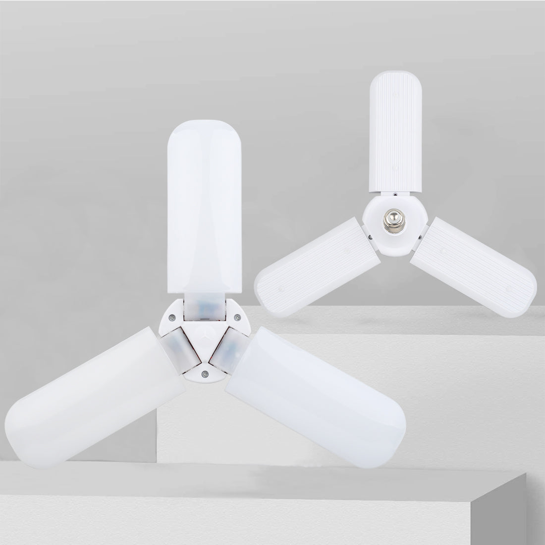 MTech 3 Leaf Garage ,Adjustable E27 Fan Blade LED Light Bulb Ceiling Light