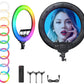 RGB,White ,Cold & Warm White Ring Light for Social Media With Tripod Stand 56cm 22 inch