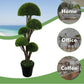 Artificial Ball Tree, 90cm Artificial Plant, Indoor/Outdoor Trees with Golden Cement Pot, Fake Greenery Plants Decorative Trees for Office Home Front Door