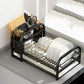 MHome Carbon Steel Kitchen Storage Rack – Multifunctional Dish & Cutting Board Organizer