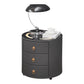 NORDIC White Nightstand with Charging Station Wireless,🛜 Bluetooth Speaker ,Adjustable LED Lights, Modern End Table with 3 Drawers for Bedroom, Simple Modern Bedroom Bedside Cabinet-Various Options