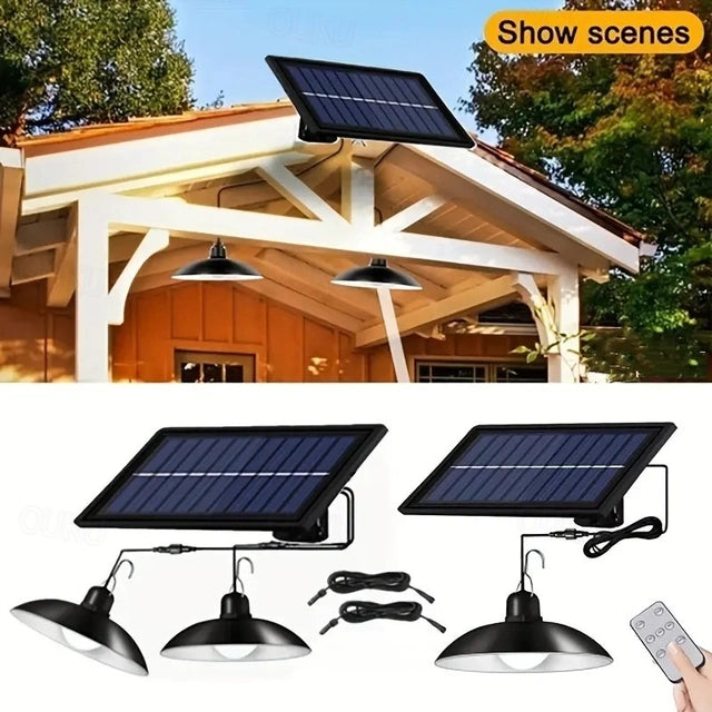 Solar LED Pendant Lamp Set 2pc