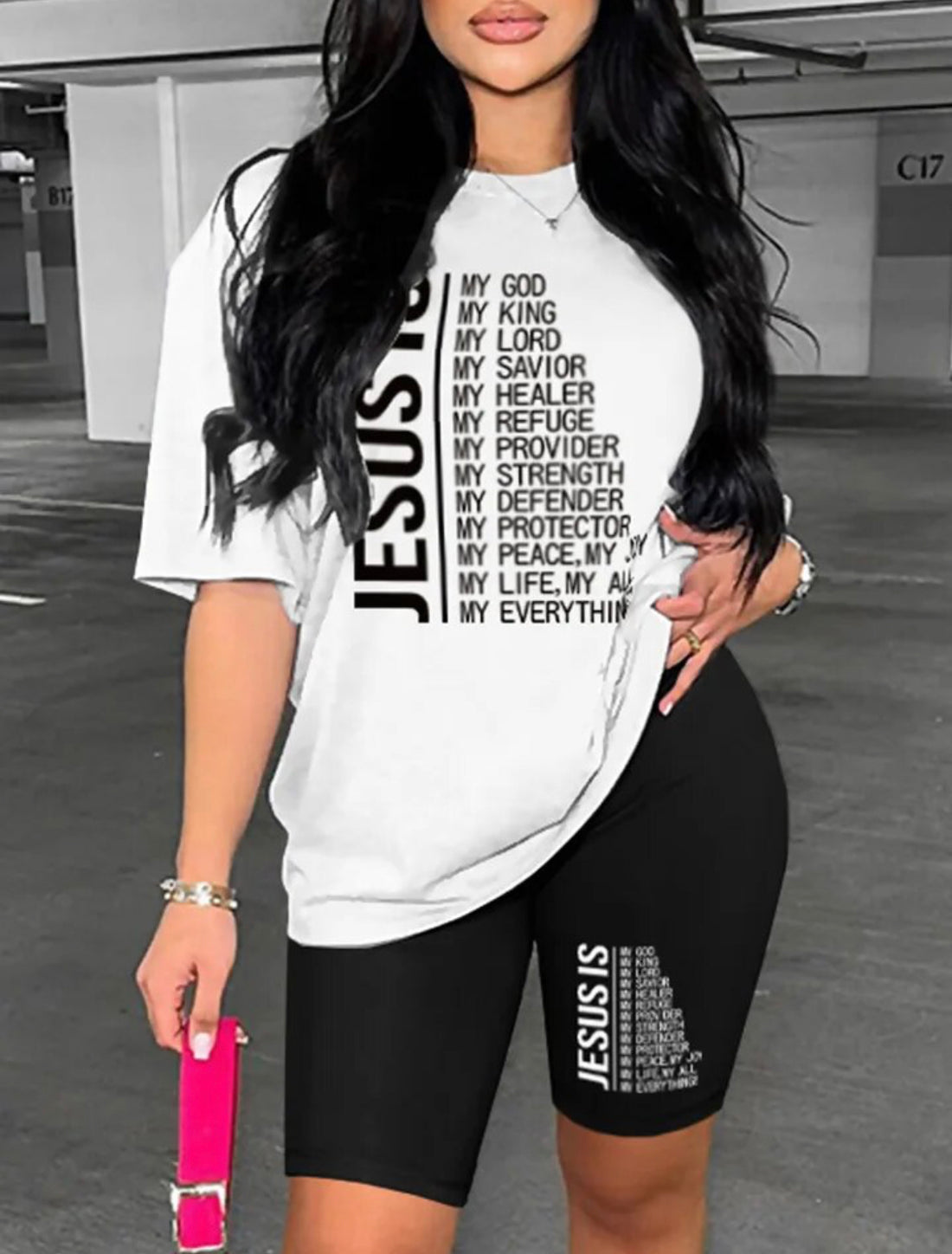 Christian Shirts for Women Dressy Casual Round Neck Jesus Print Bible Verse Christian Tops Casual Comfy Tops Shirts Inc Pants 2pc