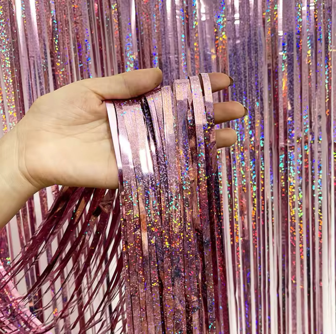 Holographic Rain Curtain Ribbon Birthday Party Wedding Decoration Handmade  - 2M