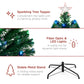 MHome Christmas Tree Pre-Lit Fiber Optic Artificial Pine Christmas Tree,Multicoloured LED Lights & Stand-Various Options