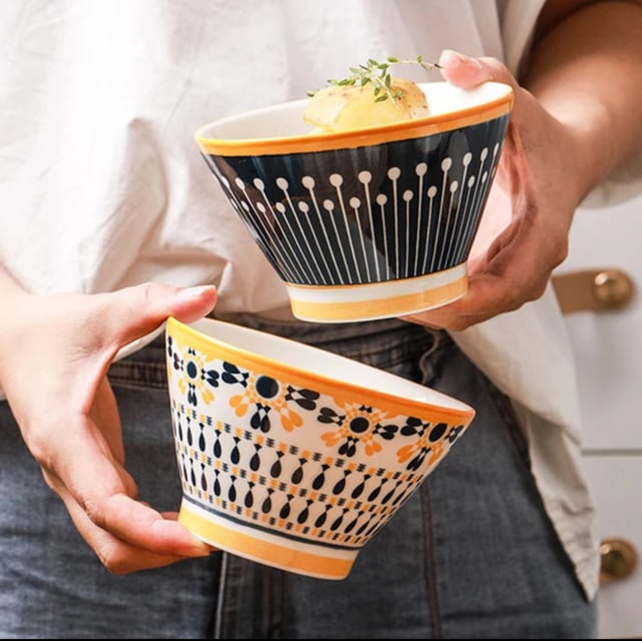 Ceramic Rice Bowl Set 4pc