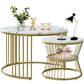 MFurn Modern Nesting Table Marble Coffee Table Set