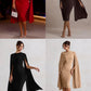 Ladies Elegant Asymmetric Midi Dress-Various Colours