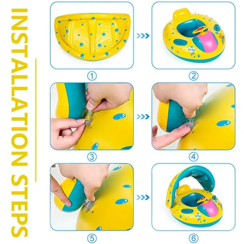 Kids Inflatable  Float with Sun Shade