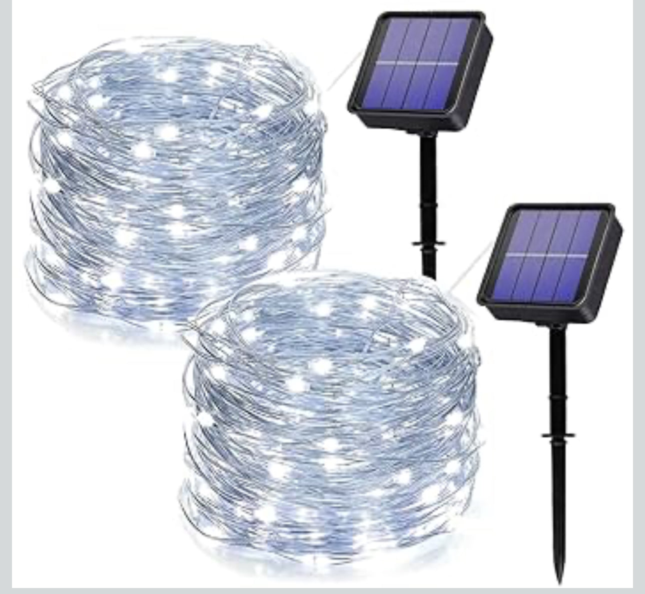 MTech Solar Power 2-Pack Christmas Fairy Lights (120 LED, 45ft Each)