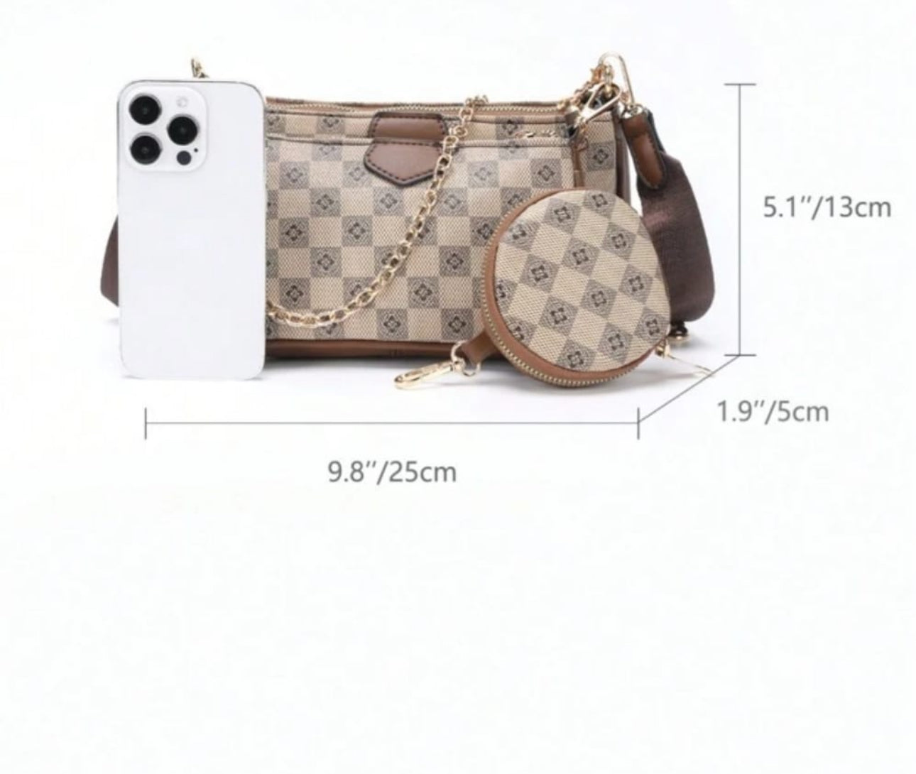Ladies Fashionable Crossbody Bag Set 2pc