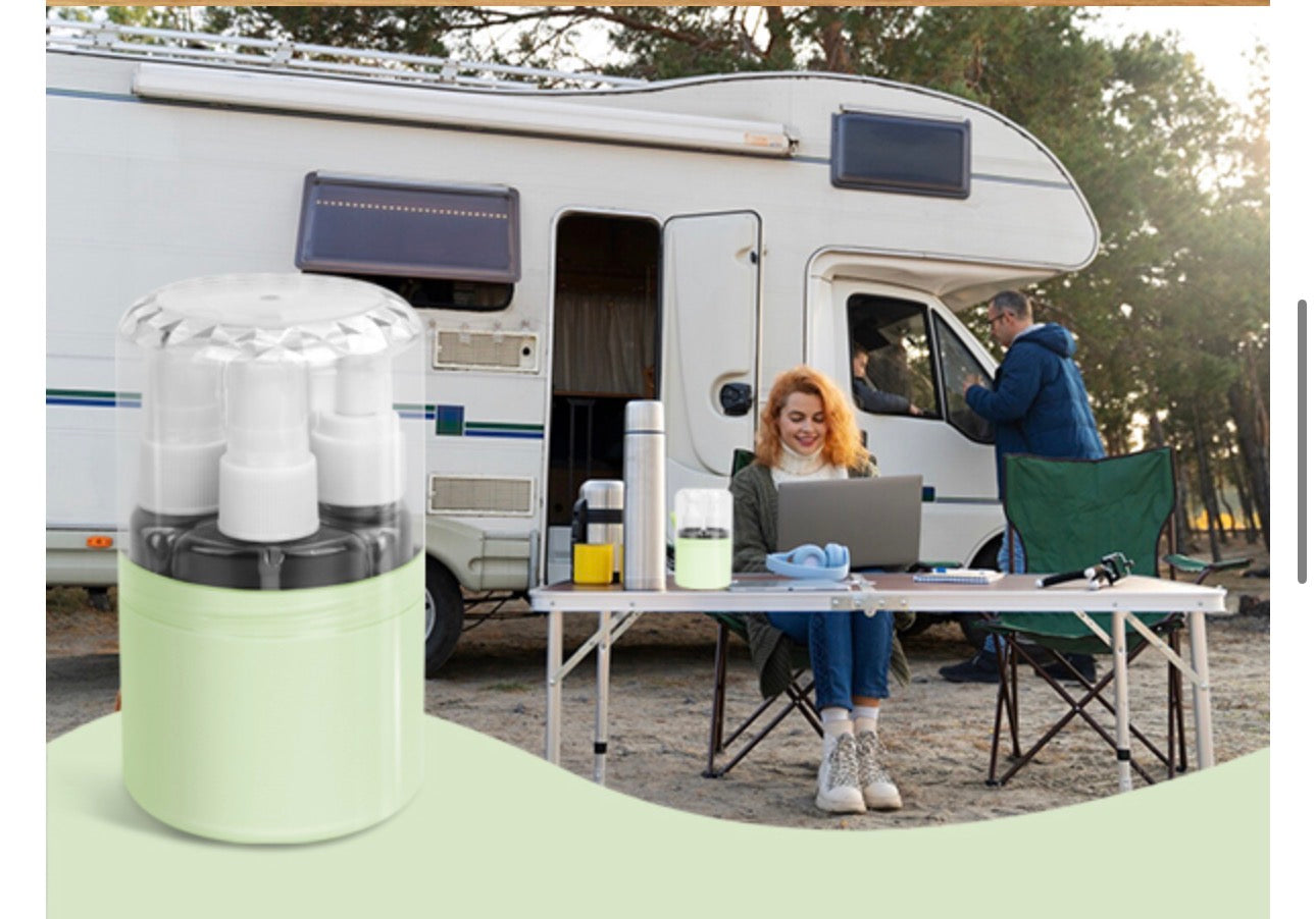 MHome 4:1 Travel Containers for Toiletries, Leak-Proof Refillable Plastic Bottles with Lid, Toiletry Containers for Shampoo 8pc Set