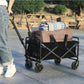 MHome Large Capacity Folding Camping Wagon Cart Beach Foldable Baby Stroller Portable Outdoor Trolley Carts