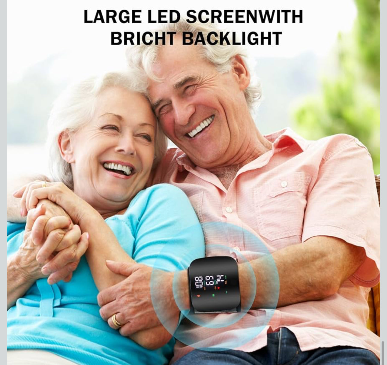 MTech Wrist Blood Pressure Monitor – Portable, Rechargeable & Voice Assisted