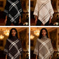 Ladies Geometric Knitted Poncho