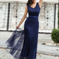 Ladies Elegant Lace Evening Dress