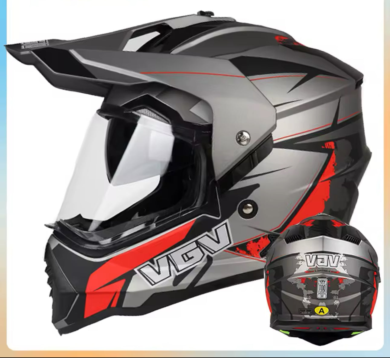VGV Motocross Helmet DOT Certification MTB ATV Motorcycle Cascos Carbon Fiber Pattern Off-Road Capacete Motorbike Anti-Glare