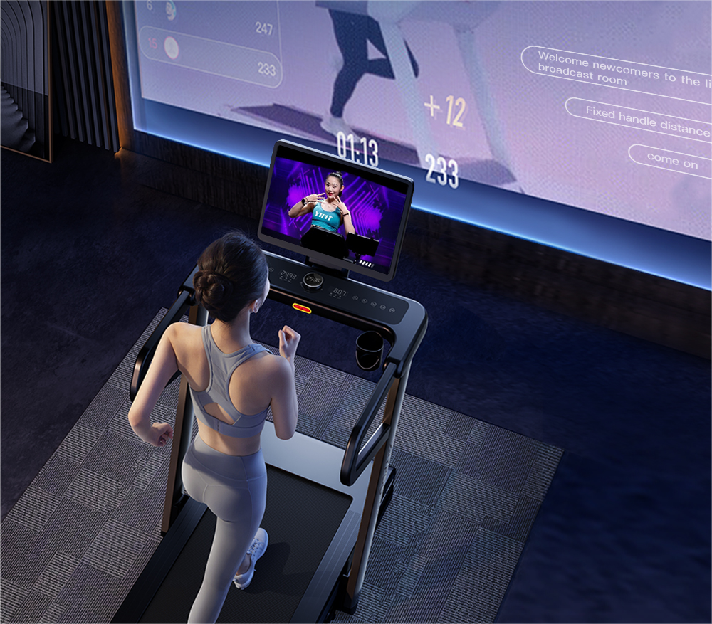 Pro-Sportz M5 Semi-Commercial Treadmill with -6% to +15% Incline & AI Suspension Shock Absorption