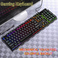 RGB Keys Glowing Game Wired Mechanical Feel Keyboard