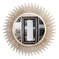 European Gold Sun Shape Decorative Wall Mirror,Wrought Iron Wall Mural Crafts Home Livingroom