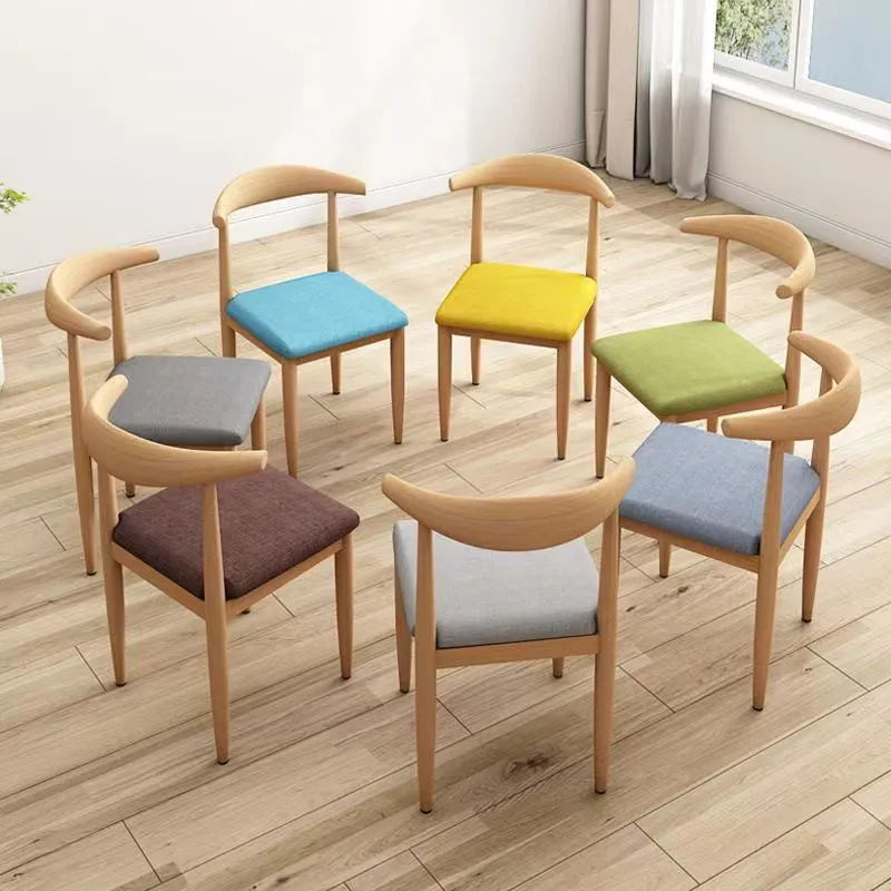 MFurn Scandinavian Dining Chair – PU Leather Upholstered Seat with Steel Frame