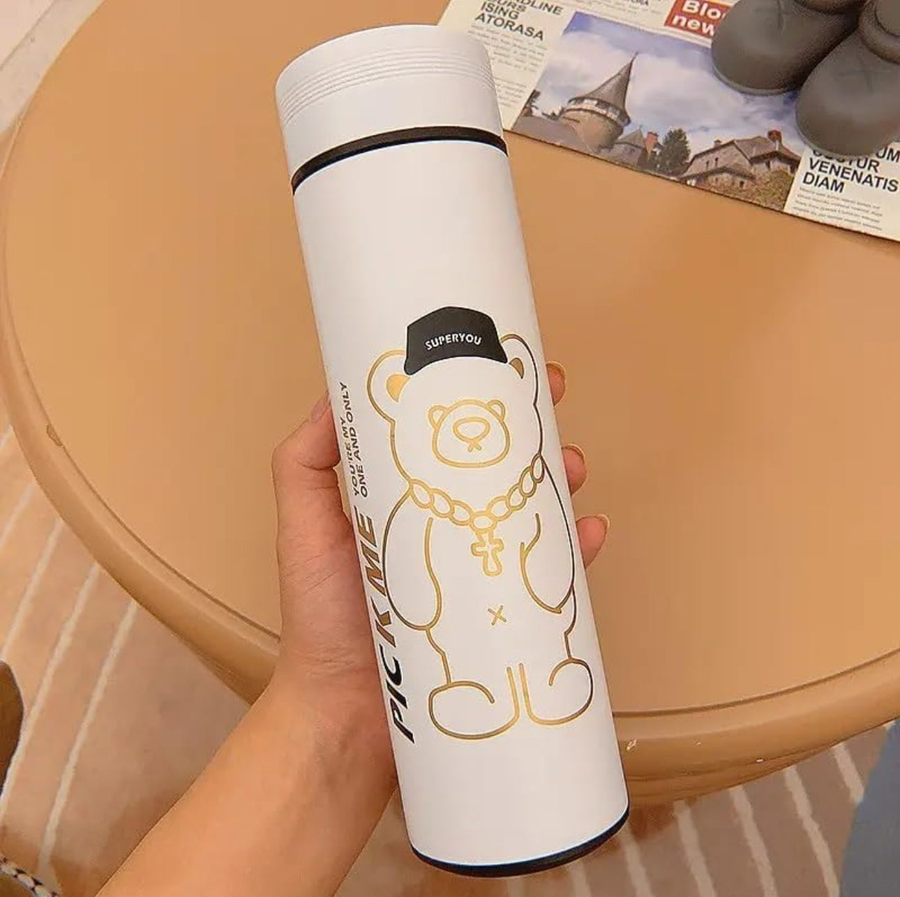 Smart Vacuum Insulated Temperature Thermos Water Bottle with LED Temperature Display | Double Insulation | 500 Ml| Hot and Cold for 12Hr