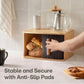 MHome Wooden Bread Box for Kitchen – Keeps Bread Fresh for Longer – Space Saving Design – Black or White Options