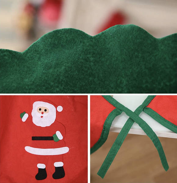 93cm Red Christmas Tree Skirt – Non-Woven Xmas Tree Decoration Mat