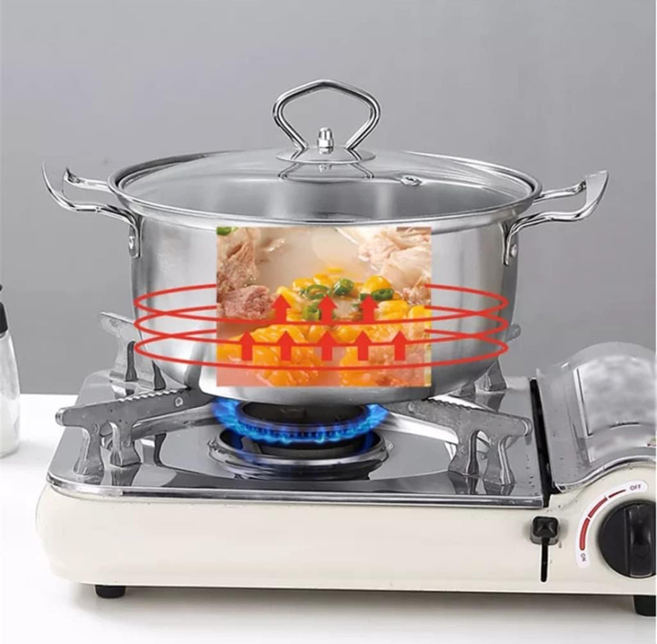 Cookware St/St Pot-Frypan 5pc Set